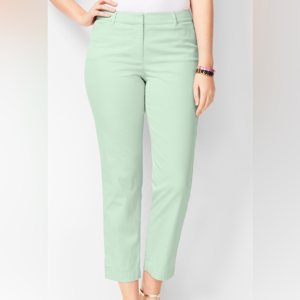 Talbots Perfect Crop Pant Eucalyptus Green Size 6